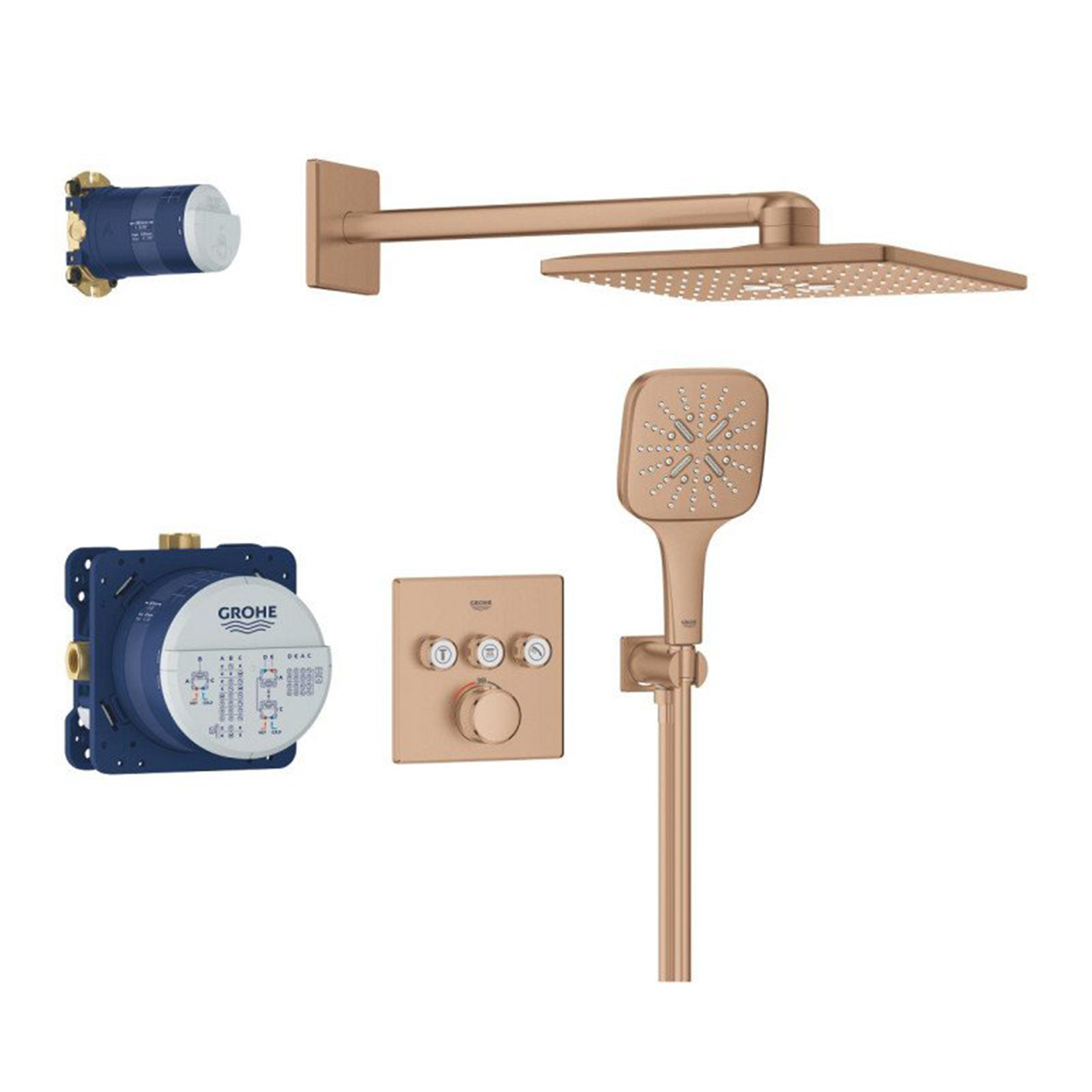 34864DL0 Grohtherm SmartControl Cube - Душ система за вграждане с термостат